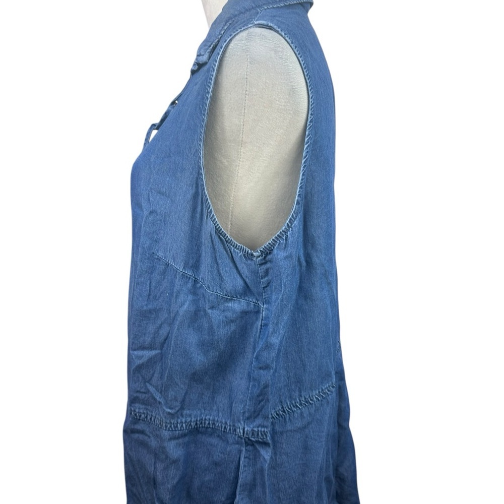 Jones New York Sleeveless Denim Tunic Top size 1X - Picture 4 of 8